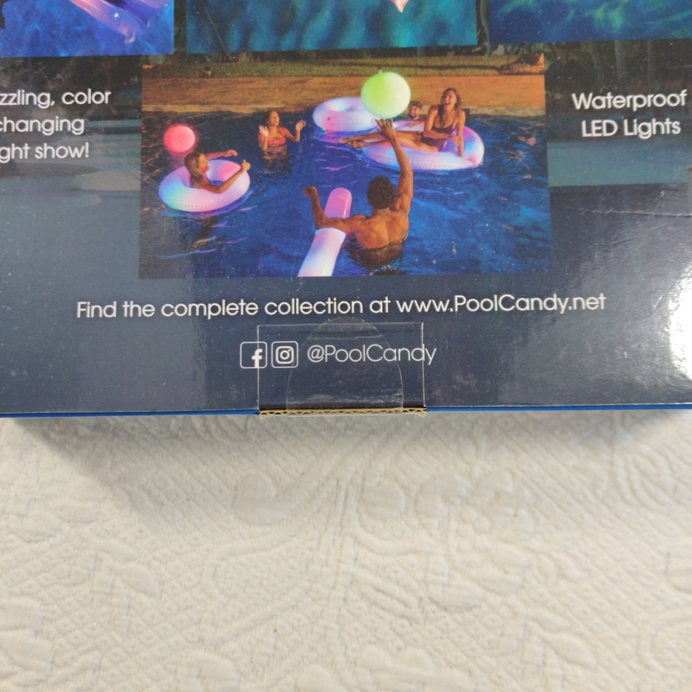 Pool Candy Illuminated LED Pillow Pool Raft, New In Box, 73 In Ages 6+ - Picture 5 of 9